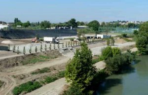 Roma - I lavori per la spiaggia "Tiberis"