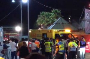 Spagna - la piattaforma crollata a Vigo