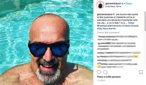 Un'immagine di Giovanni Ciacci all'Hotel Salus Terme postata su Instagram