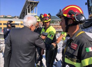 Genova Crollo ponte Morandi - La visita di Mattarella