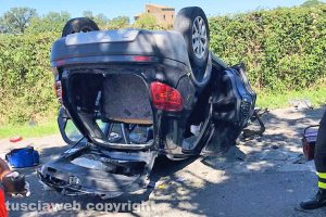 Vetralla - L'incidente in via Foro Cassio