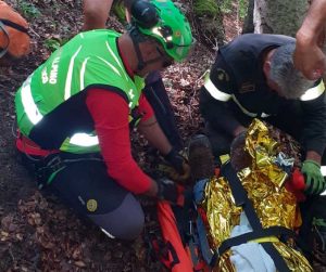 Amatrice - Escursionista precipita da un sentiero sulle montagne
