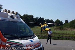 118, elisoccorso e polizia locale sul posto