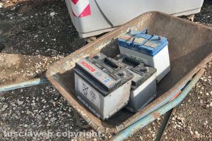 Viterbo - Le batterie recuperate lungo strada Salemme