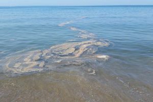 Tarquinia - La striscia d’acqua sporca in mare