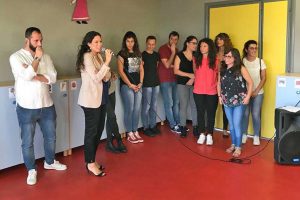 Viterbo - L'assessora Antonella Sberna all'asilo nido comunale Nido a colori