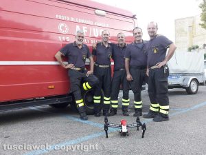 Montefiascone - L'intervento dei Sapr dei vigili del fuoco col drone