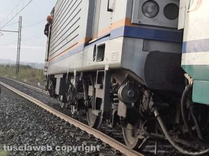 Montefiascone - Treno deraglia