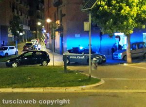 Viterbo - Intervento della polizia al Sacrario