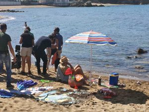Tarquinia - Enrico Brignano sul set di “Tutta un’altra vita”