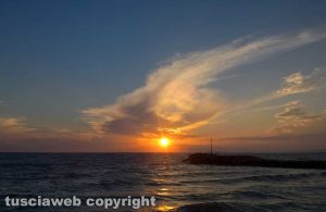 Tramonto sul mare a Montalto di Castro
