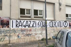 Viterbo - I manifesti e lo striscione del Blocco studentesco