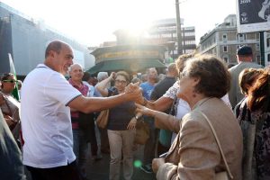 Zingaretti a piazza del Popolo per la manifestazione del Pd