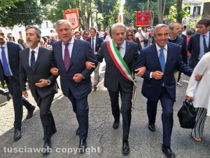 Santa Rosa 2018 - Antonio Tajani e Maurizio Gasparri al raduno con i facchini