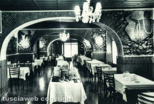 La saletta etrusca del ristorante Aquilanti