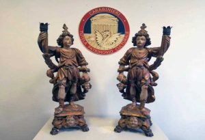 Le statue in legno rubate a Vercelli e ritrovate a Vitorchiano