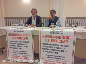Montefiascone - L'assemblea del Pd - Luciano Cimarello e Renato Trapè