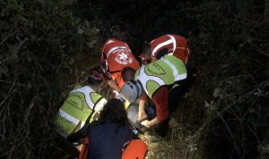 Roma - Le operazioni di salvataggio della protezione civile