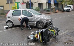 Viterbo - Incidente a viale Baracca