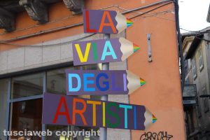 Viterbo - Via Saffi la via degli artisti
