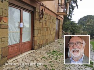 Giallo di Ronciglione - La casa dove è stata trovata la donna morta nel congelatore - Nel riquadro il professor Traverso