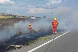 Tarquinia - Un intervento su un incendio