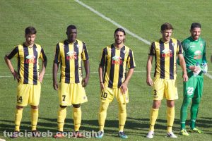 Sport - Calcio - Viterbese - Da sinistra: Baldassin, Ngissah, Palermo, Atanasov e Forte
