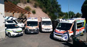 Le ambulanze della Misericordia Viterbo