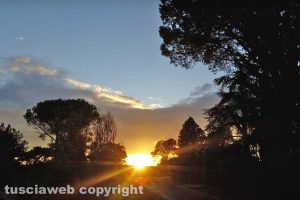 Sutri - Il tramonto dopo una giornata di pioggia