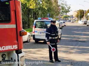 Intervento di vigili del fuoco e polizia locale - Foto di repertorio