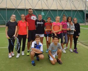 I ragazzi del tennis club Orte e del Cus Viterbo