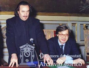 Vittorio Sgarbi con Gino De Dominicis