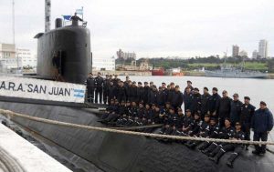 Il sottomarino Ara San Juan con l'equipaggio