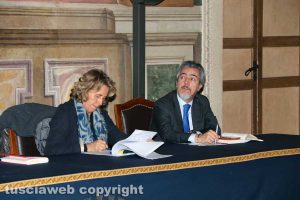 Viterbo - Stefania Craxi con Francesco Battistoni