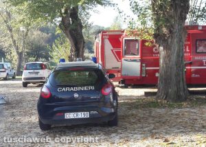Lago di Bolsena - I vigili del fuoco e i carabinieri