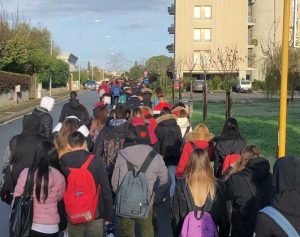 La protesta degli studenti di Montalto di Castro