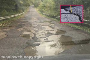 Strada Ortana - Buche al centimetro a corredo della petizione