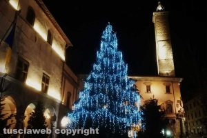 Viterbo - L'albero di Natale in piazza del Comune