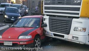 Montefiascone - L'incidente a piazzale Roma