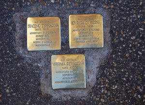 Roma - Le pietre d'inciampo dedicate alla memoria di Giacomo Terracina, Enrica Di Segni, Virginia Terracina