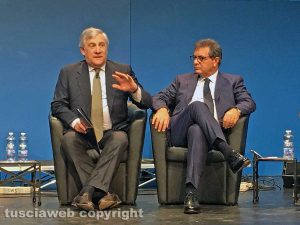 Milano - I 70 anni della Fabi - Lando Sileoni con Tajani