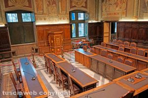 Viterbo - La sala del consiglio comunale