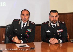 Viterbo - Il bilancio di fine anno 2018 dei carabinieri