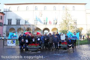 Viterbo - La protesta dei sindacati in piazza
