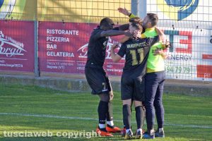 Sport - Calcio - Viterbese - L'esultanza dei gialloblù
