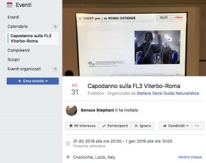 L'evento creato su Facebook