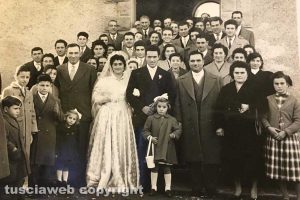 Viterbo - Il matrimonio tra Elda Tomarelli e Domenico Delle Monache a Tobia