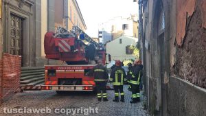 Viterbo - Il crollo di dicembre 2018 in via Cardinal La Fontaine