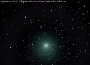 La foto della cometa Wirtanen prima della luna piena