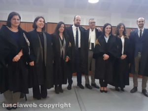 Luigi Sini con i nuovi iscritti all'ordine degli avvocati